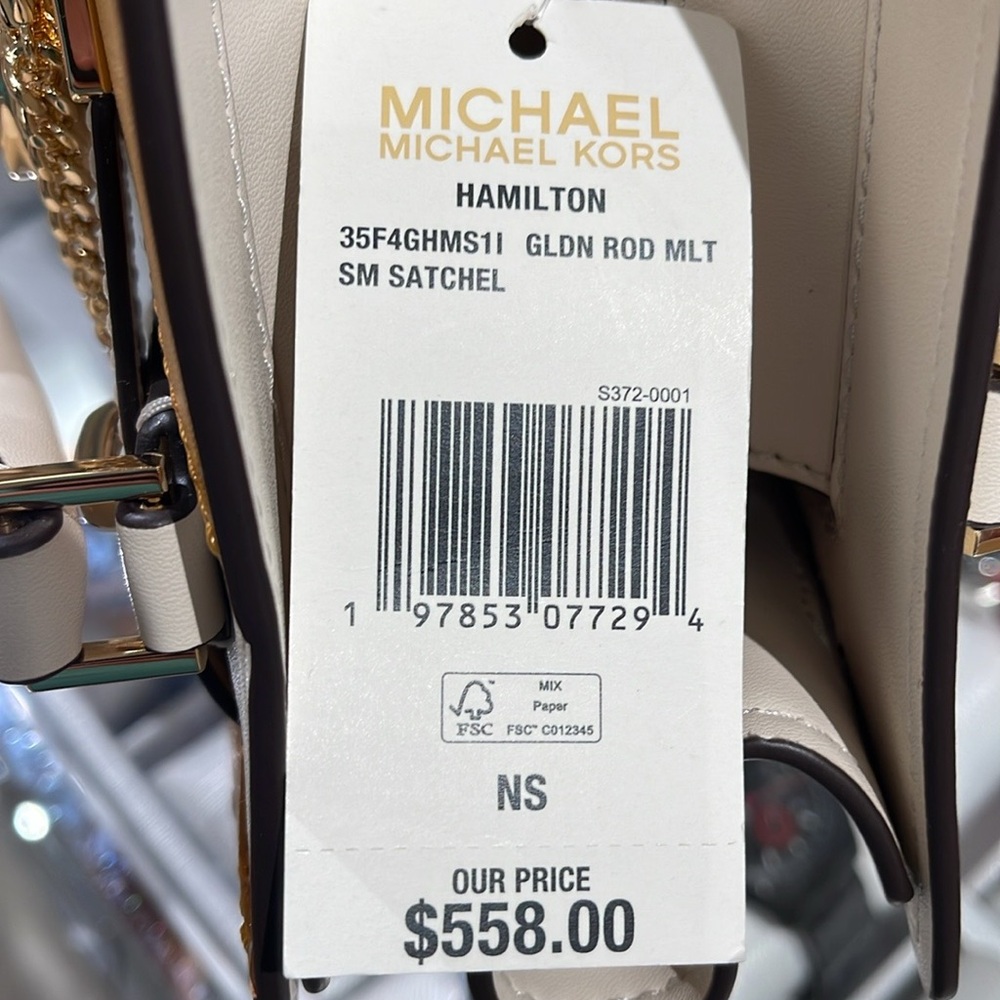 MICHAEL KORS Hamilton Small Two-Tone Satchel
COLOR GOLDEN ROD MULTI
NWT - Picture 13 of 16